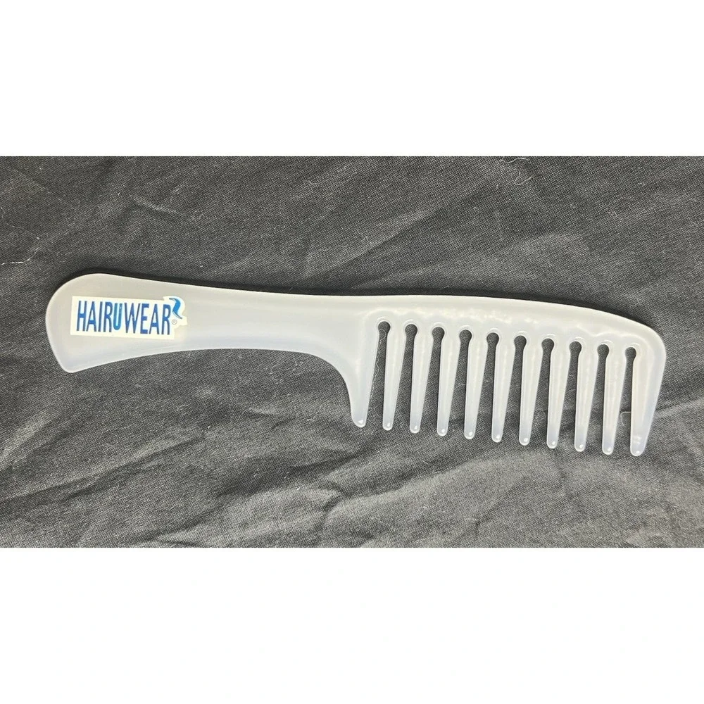 HAIRuWEAR Comb White Wide Tooth‎ Wig Comb -  8.5 x 2